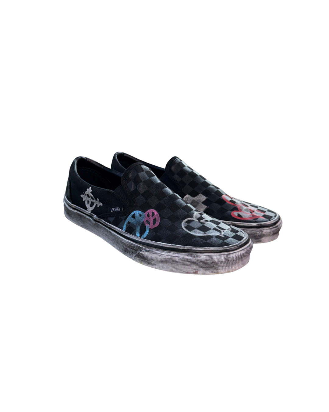 Vans slip on hand drawn yippie