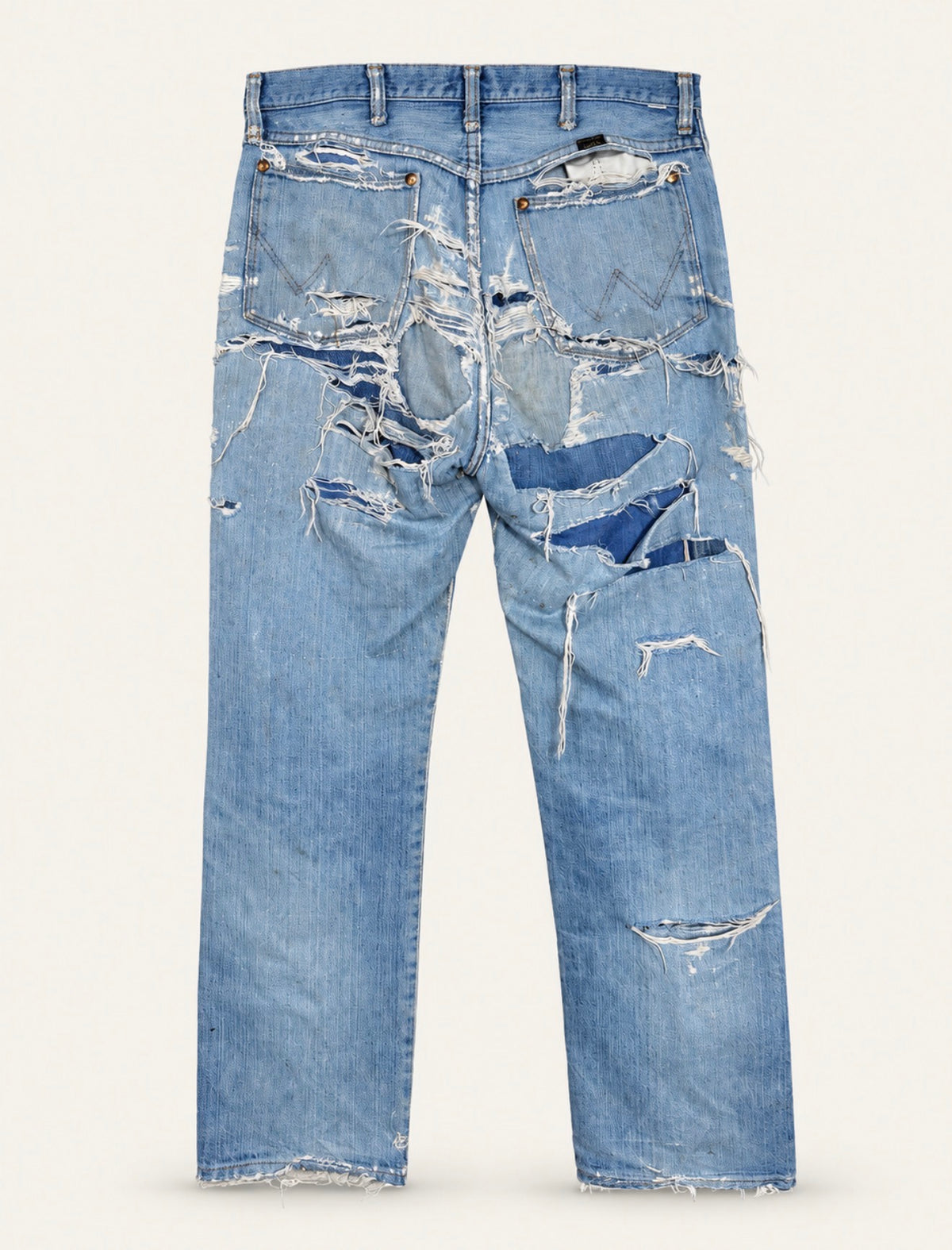 Vintage 1960s Wrangler Repaired Straight cut denim