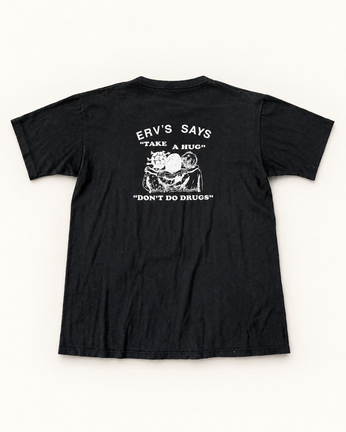Vintage 90s Ervs take hugs not drugs tee