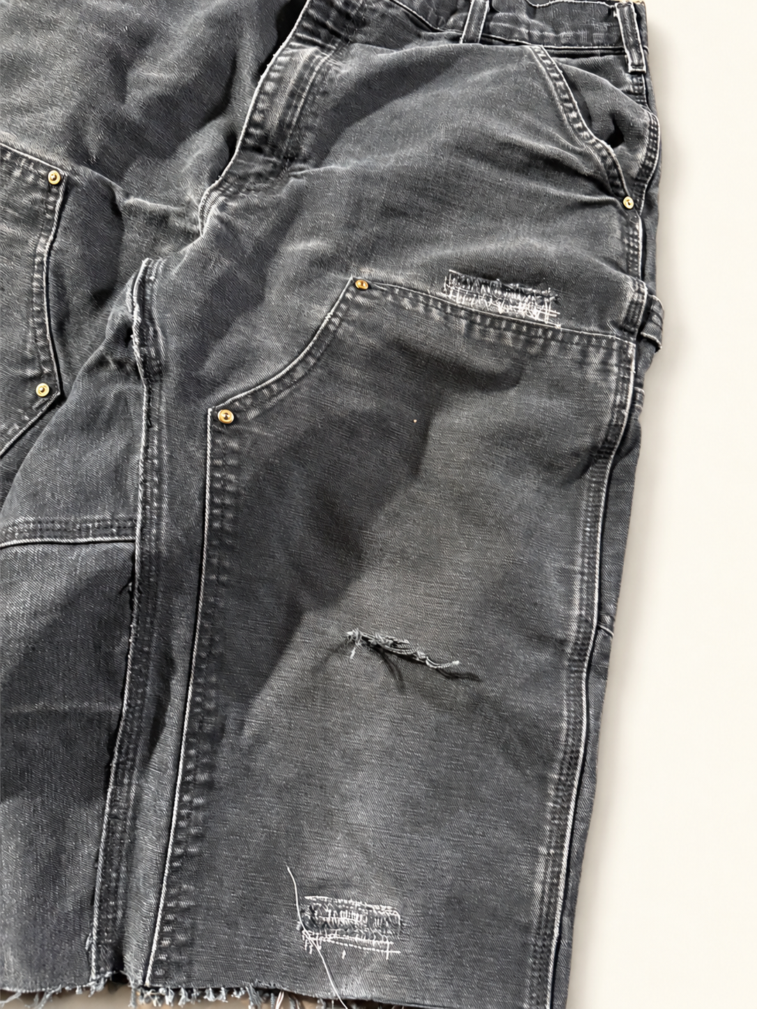 Vintage Carhartt Double knee capri - scabbed black