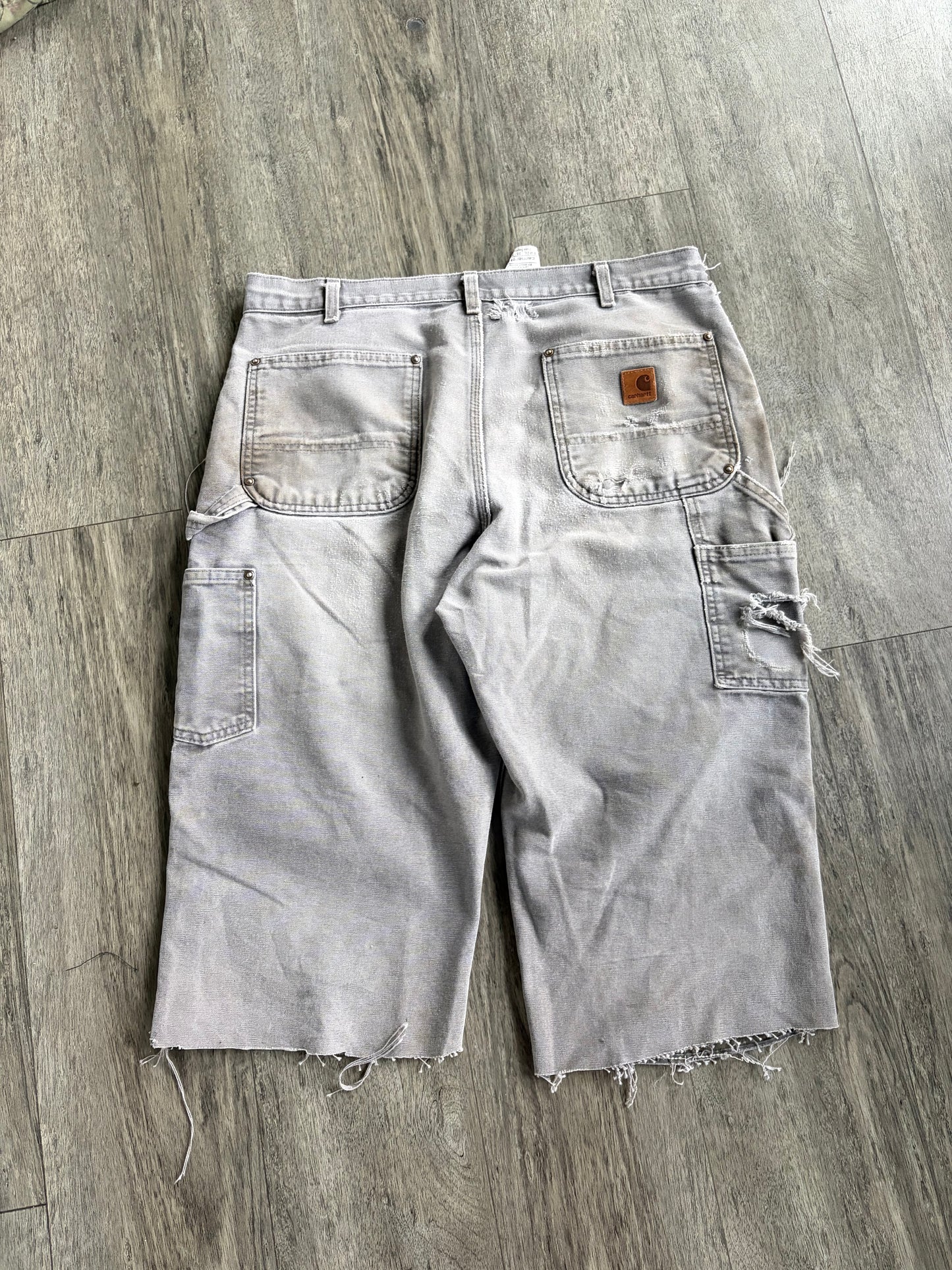 Vintage Grey Painter relaxed Double knee capri