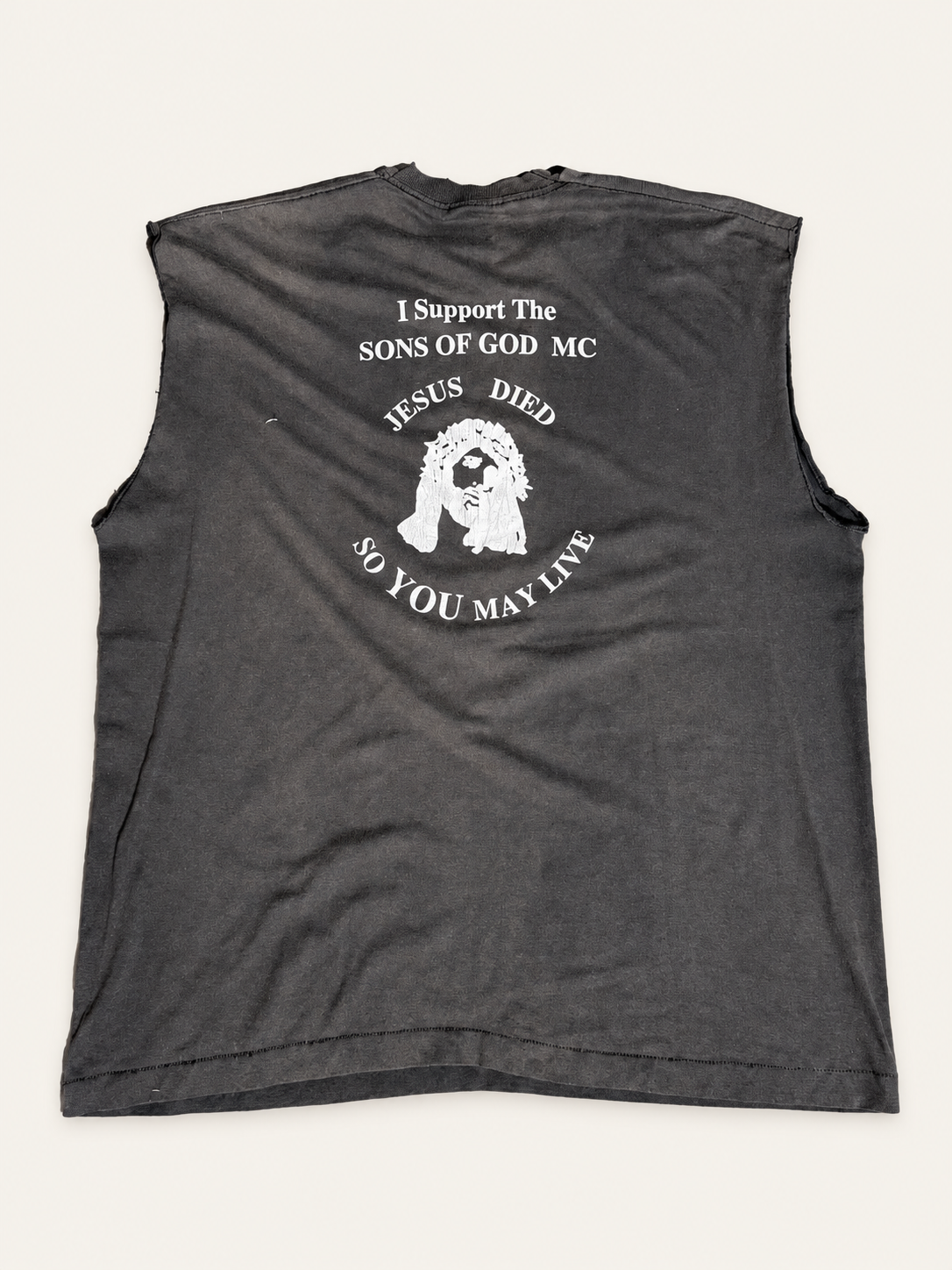 Vintage 90s Support your local sons of god cut off