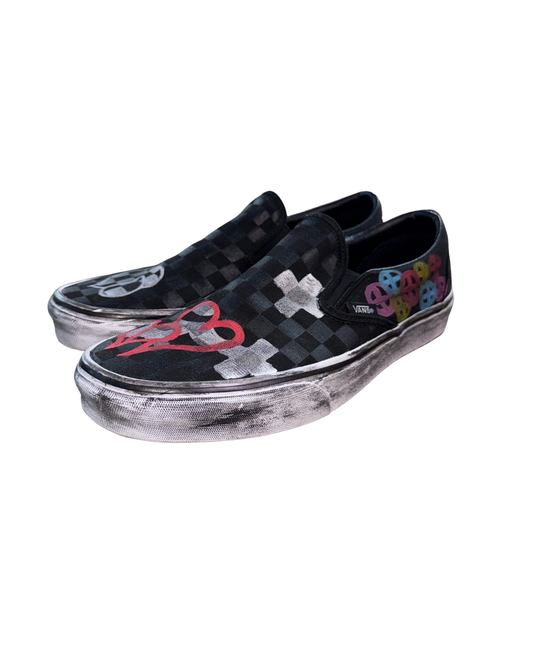 Vans slip on hand drawn yippie