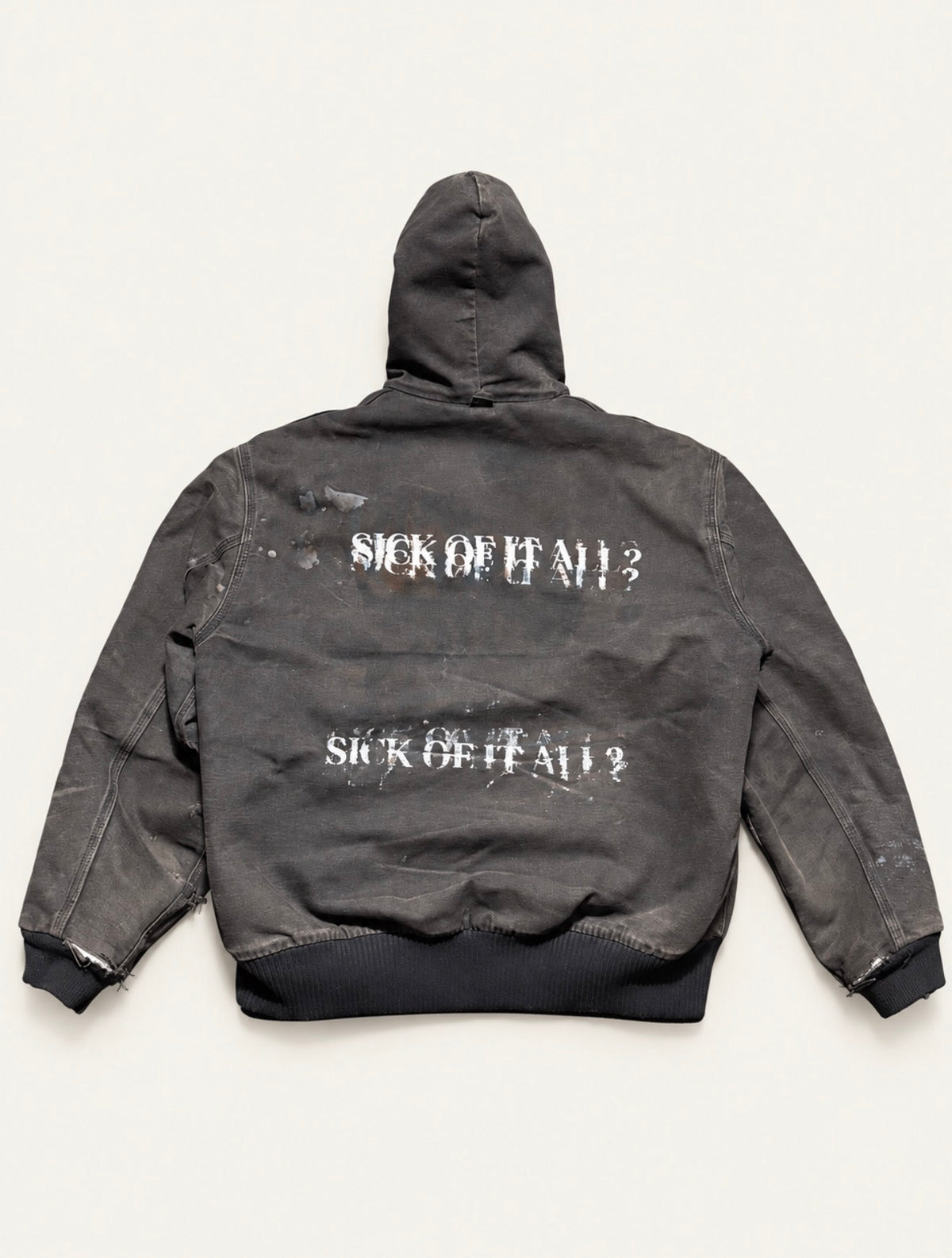 Vintage Hooded Carhartt jacket - Ash black