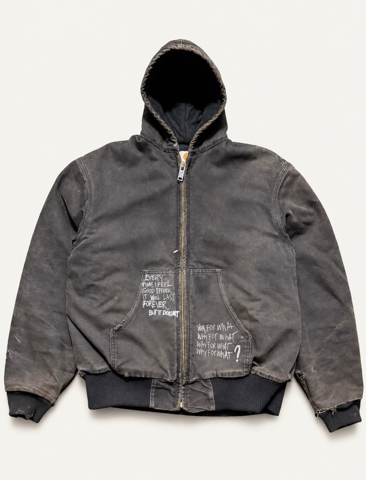 Vintage Hooded Carhartt jacket - Ash black