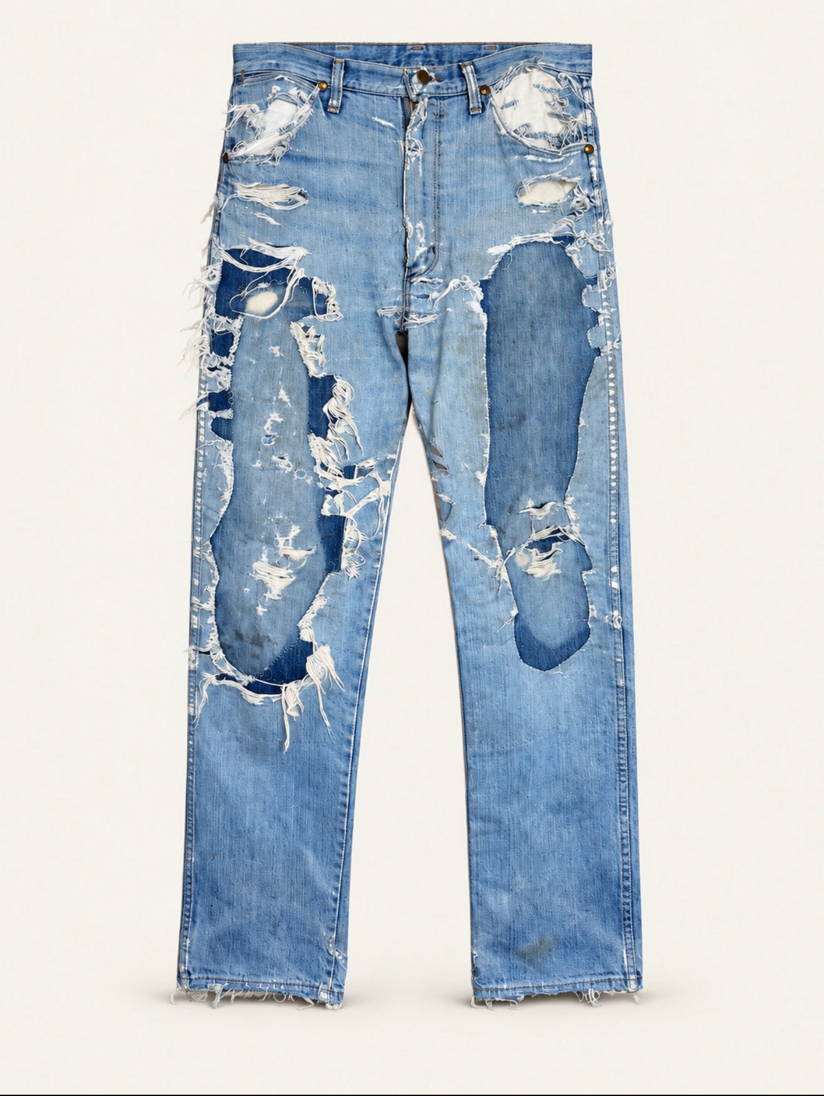Vintage 1960s Wrangler Repaired Straight cut denim