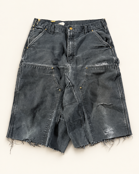 Vintage Carhartt Double knee capri - scabbed black