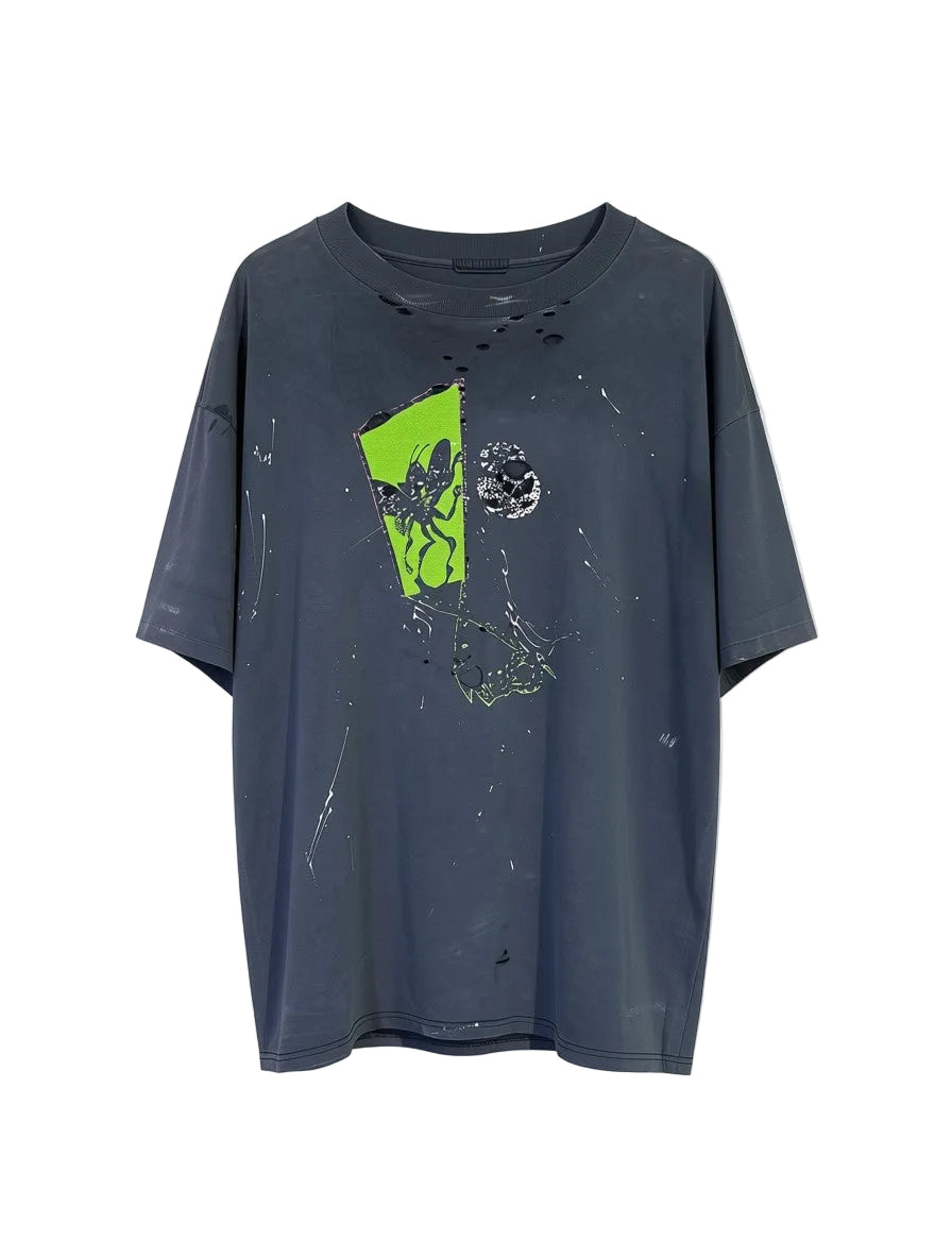 Vintage single stitch faded distressed tee