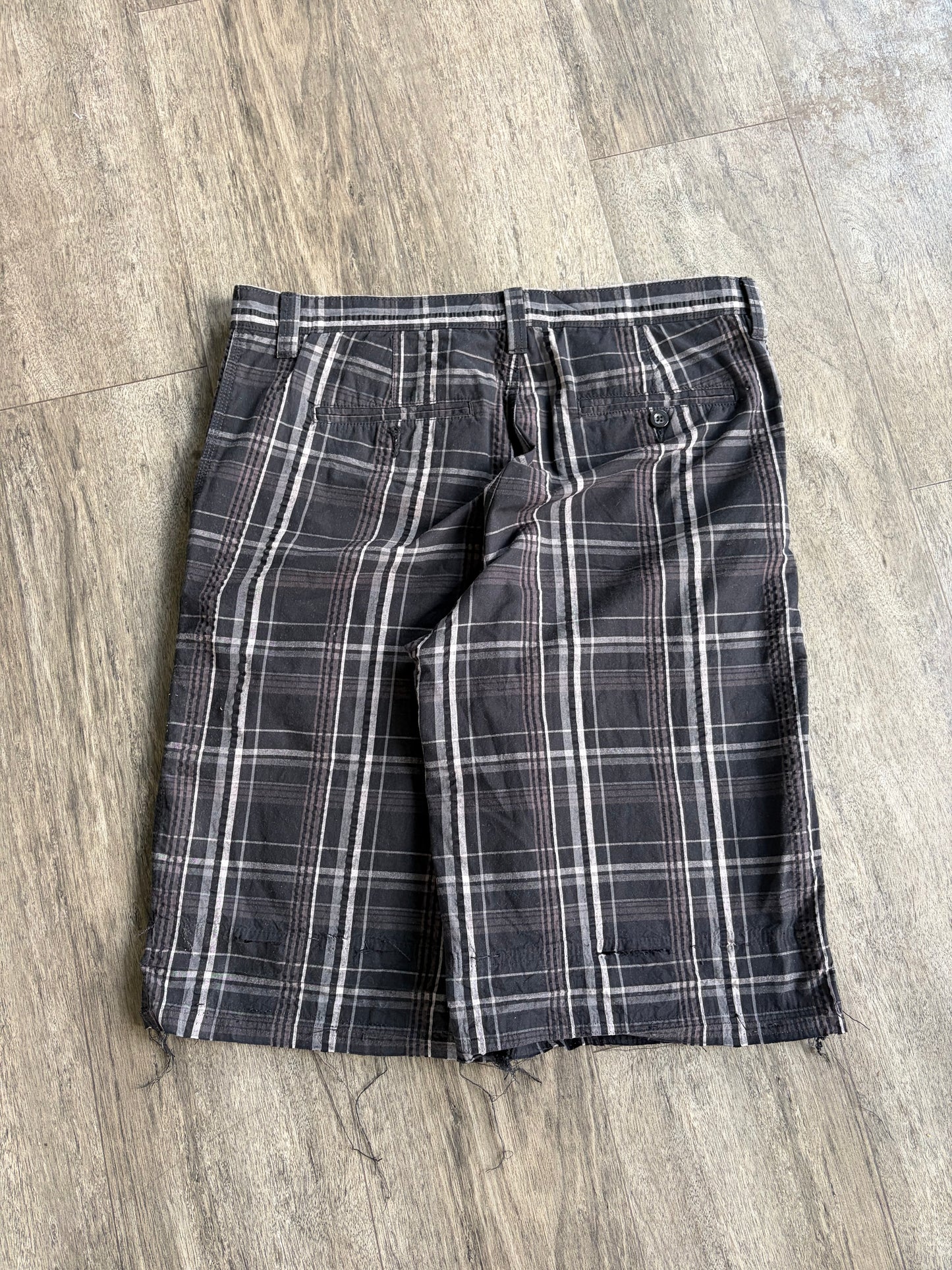 Vintage Black plaid capri