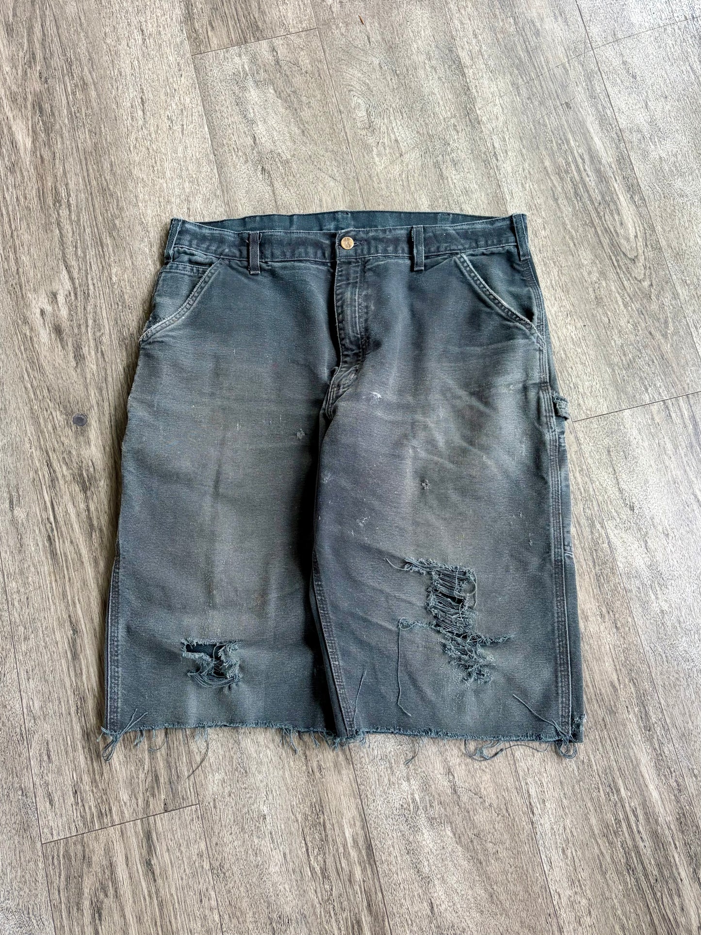 Vintage Washed Blacked Carpenter Capri
