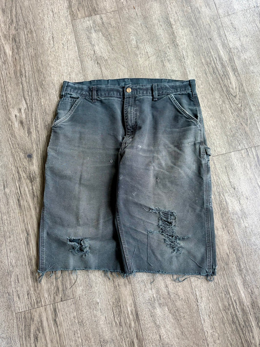 Vintage Washed Blacked Carpenter Capri