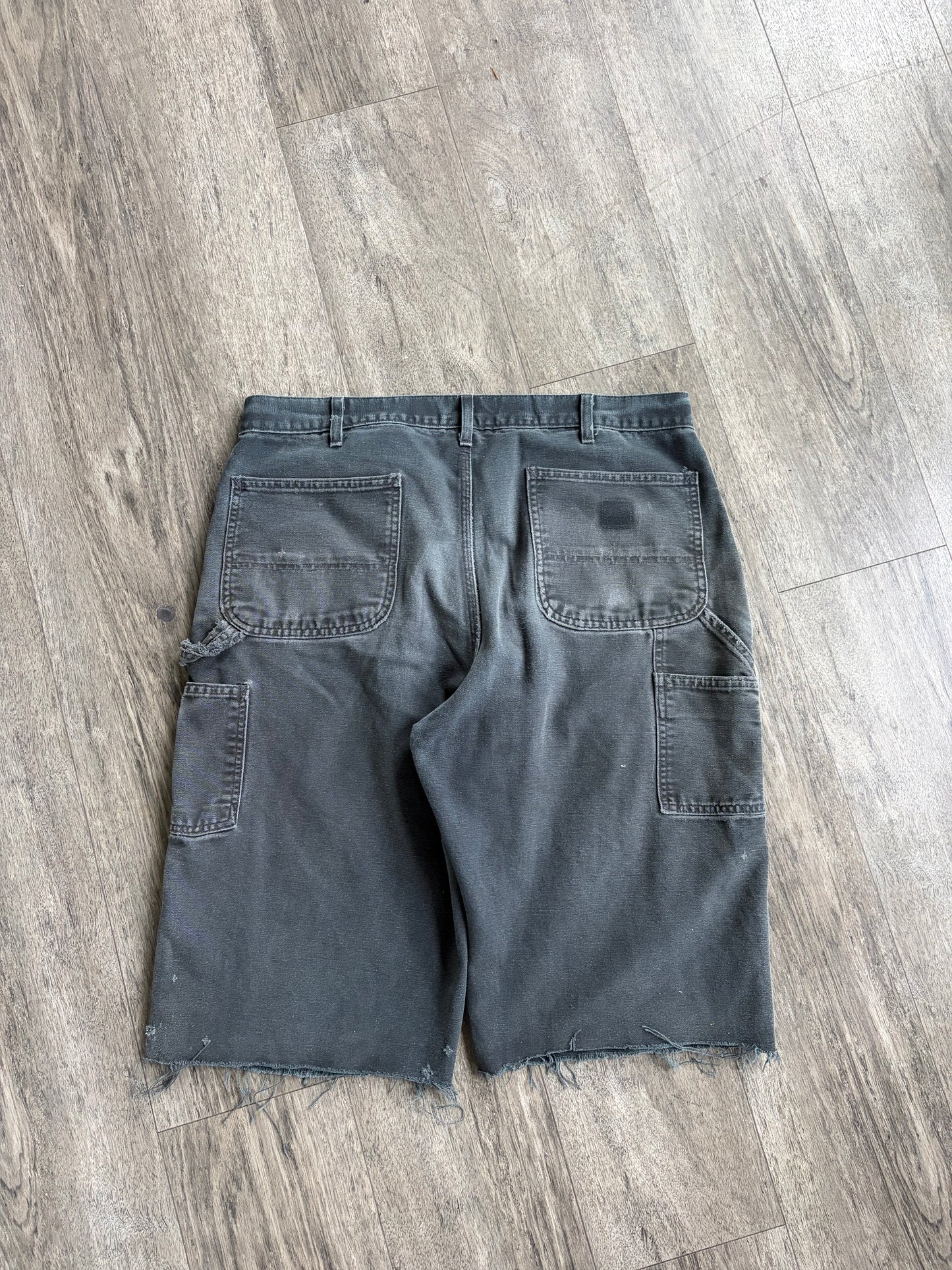 Vintage Washed Blacked Carpenter Capri