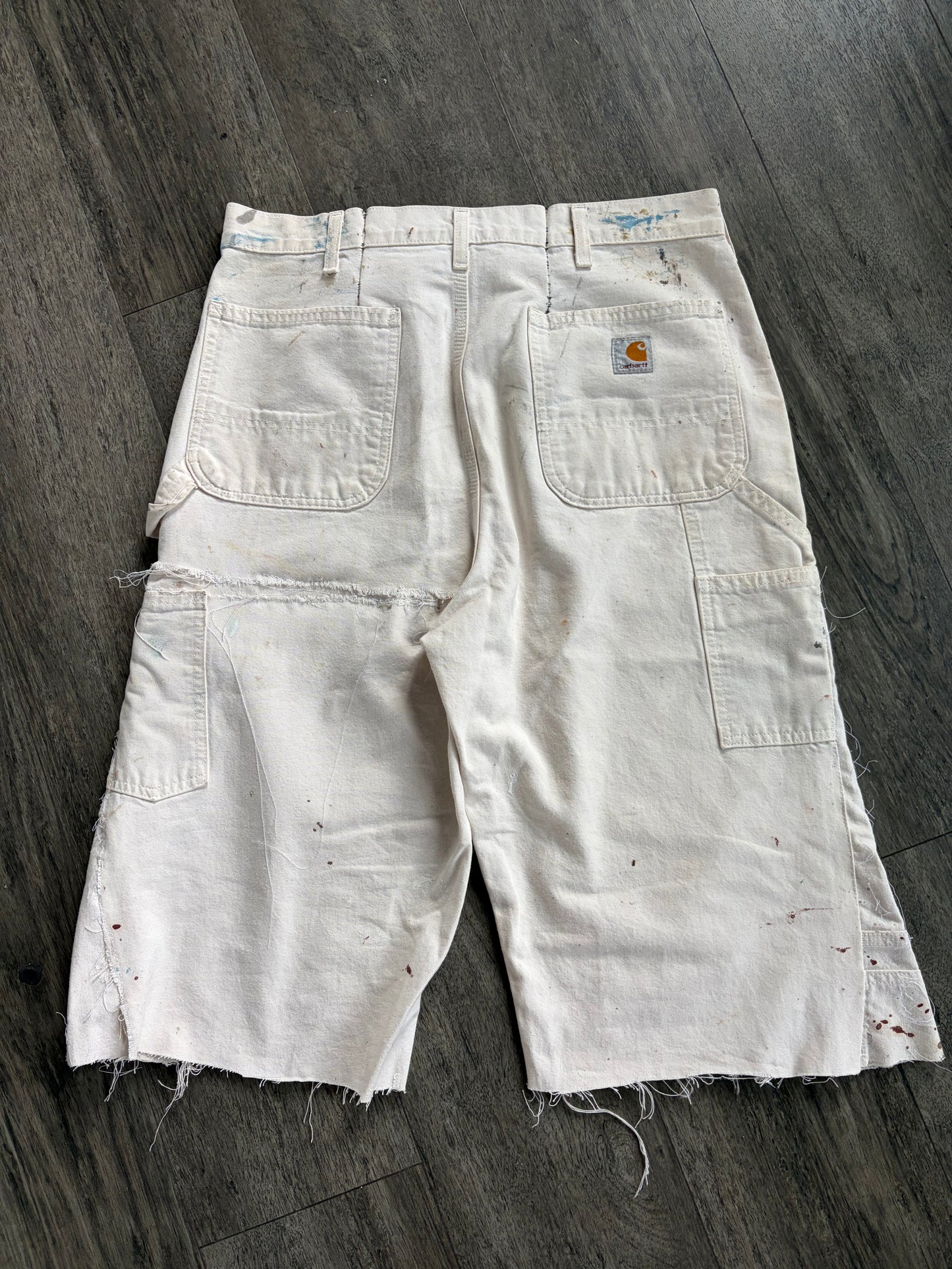 Vintage painter relaxed double knee capri