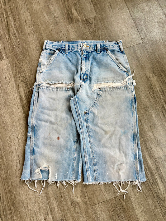 Vintage Double Knee capri - Light wash