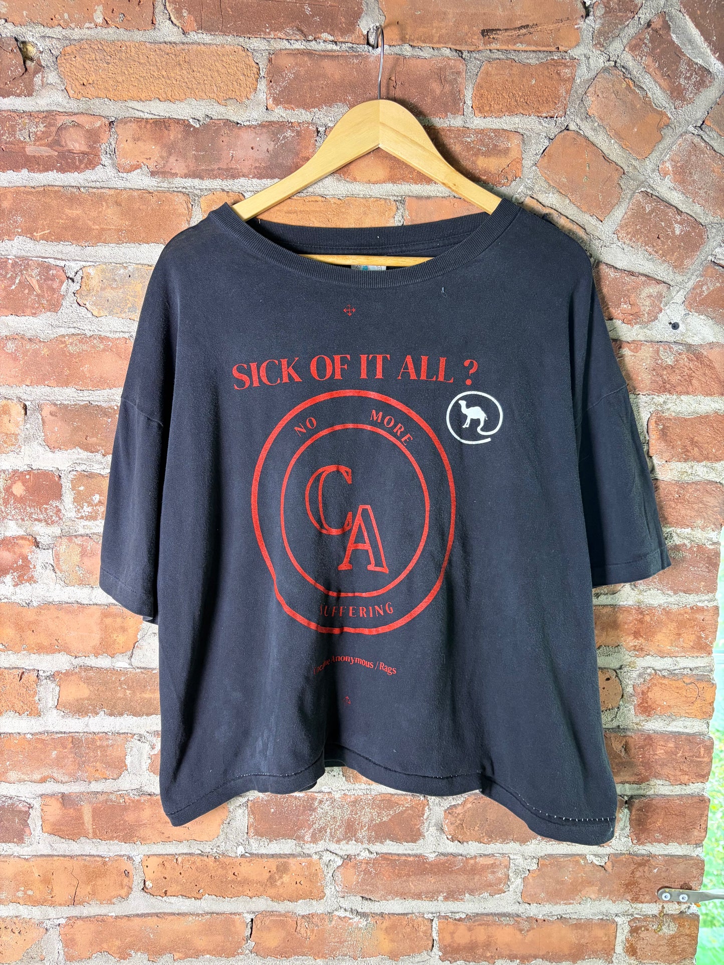 Vintage black Sick of it All CA boxy tee