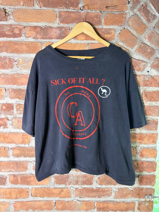 Vintage black Sick of it All CA boxy tee