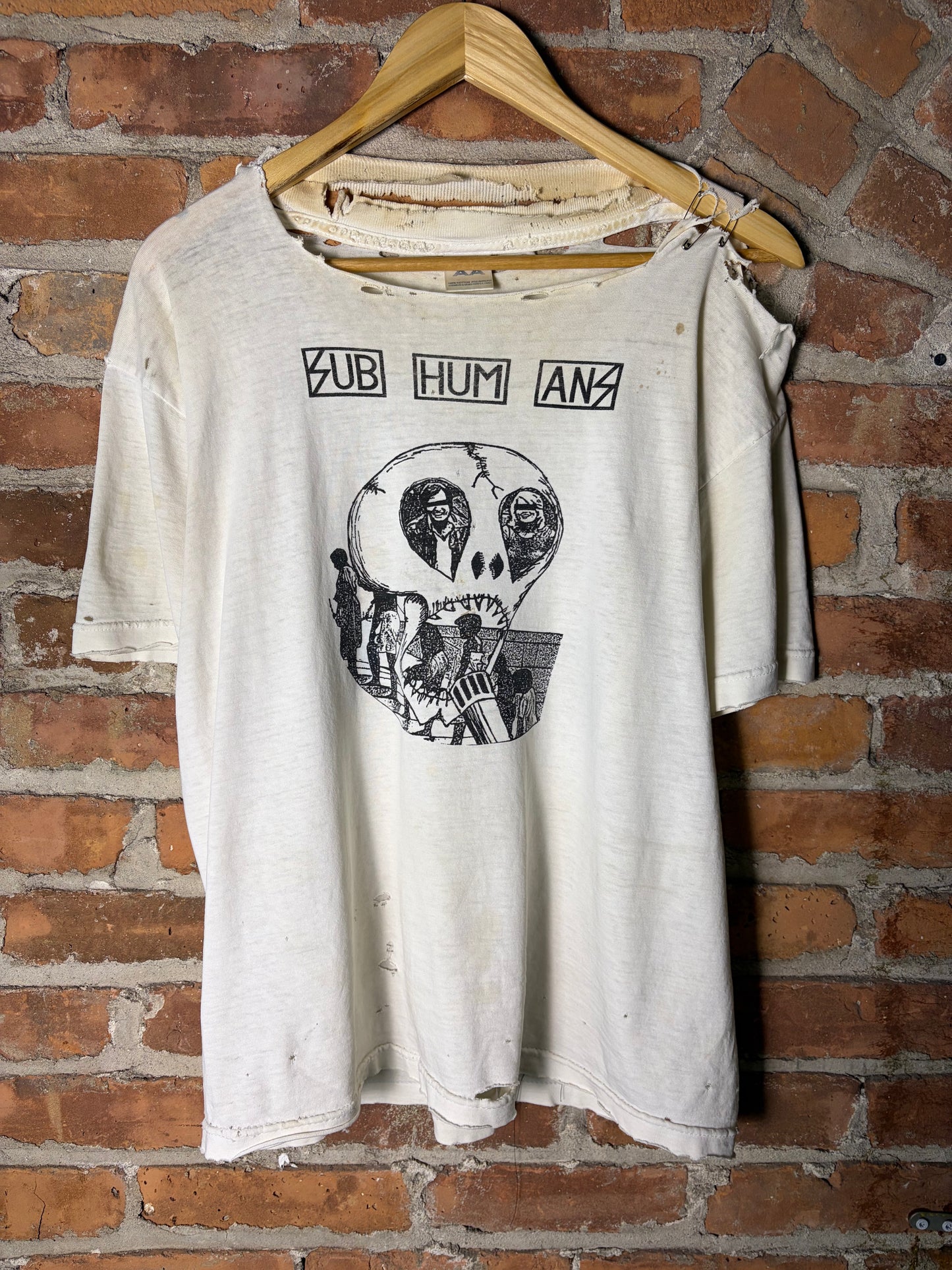vintage thrashed subhumans tee