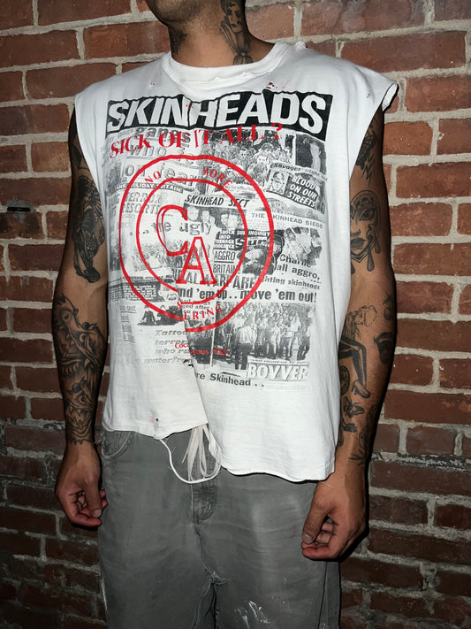 Vintage Skin Heads News Paper article SICK OF IT ALL TankTop