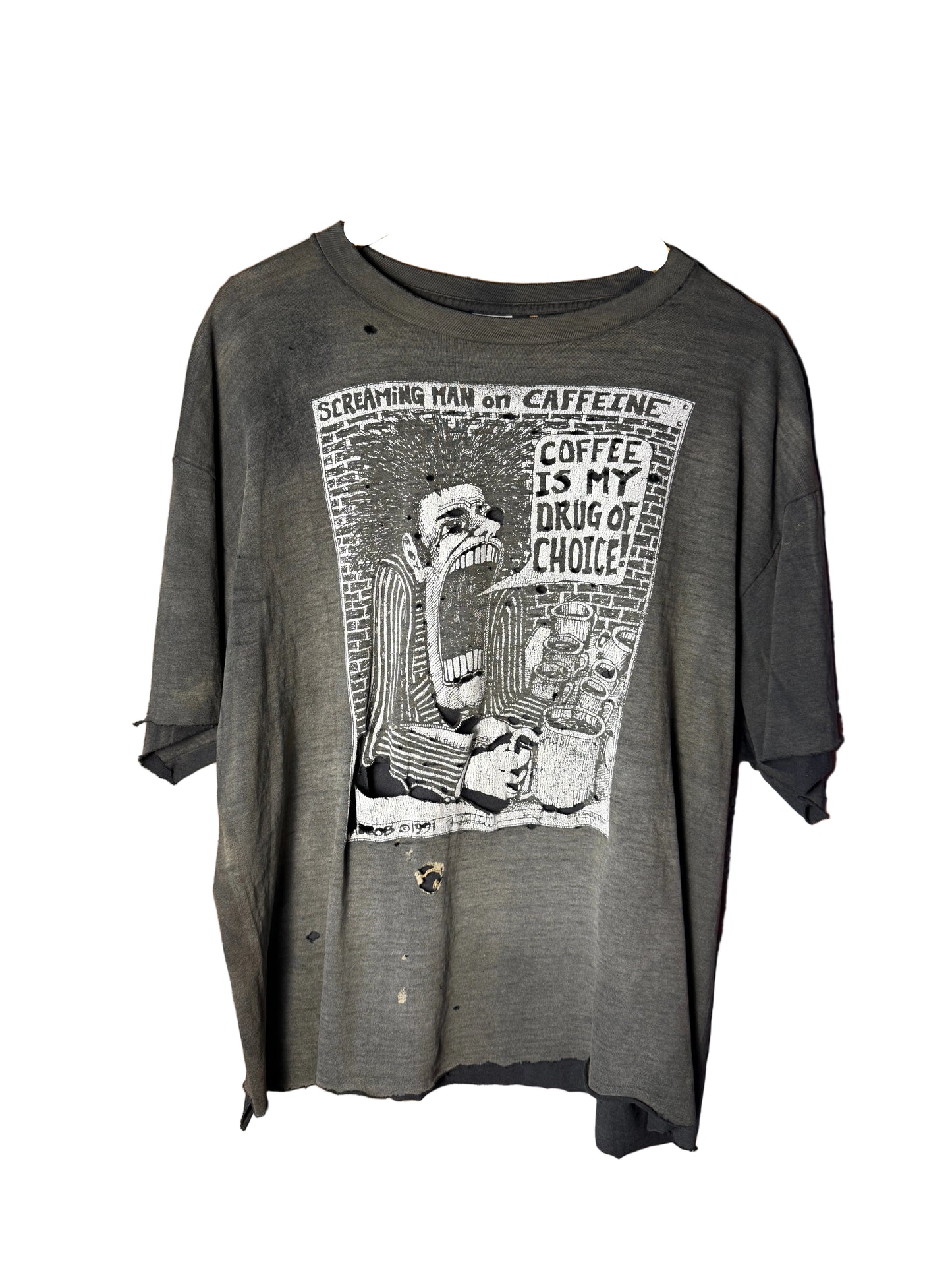 Vintage Screaming man on caffeine Tee