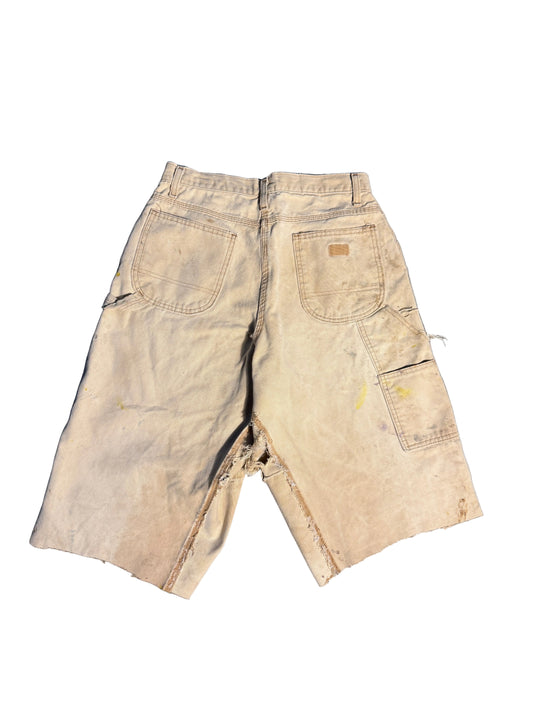 carpenter capri paint splatter tan