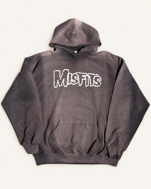 Vintage Misfits skull hoodie faded