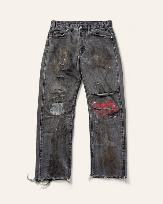 Vintage Levi 501 cross scabbed