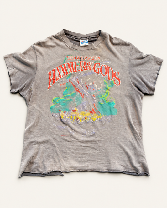 Vintage 1980 Led Zeppelin Hammer of gods faded t-shirt