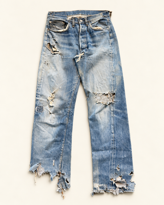 Vintage 1970s Levi 501 selvedge denim Destroyed
