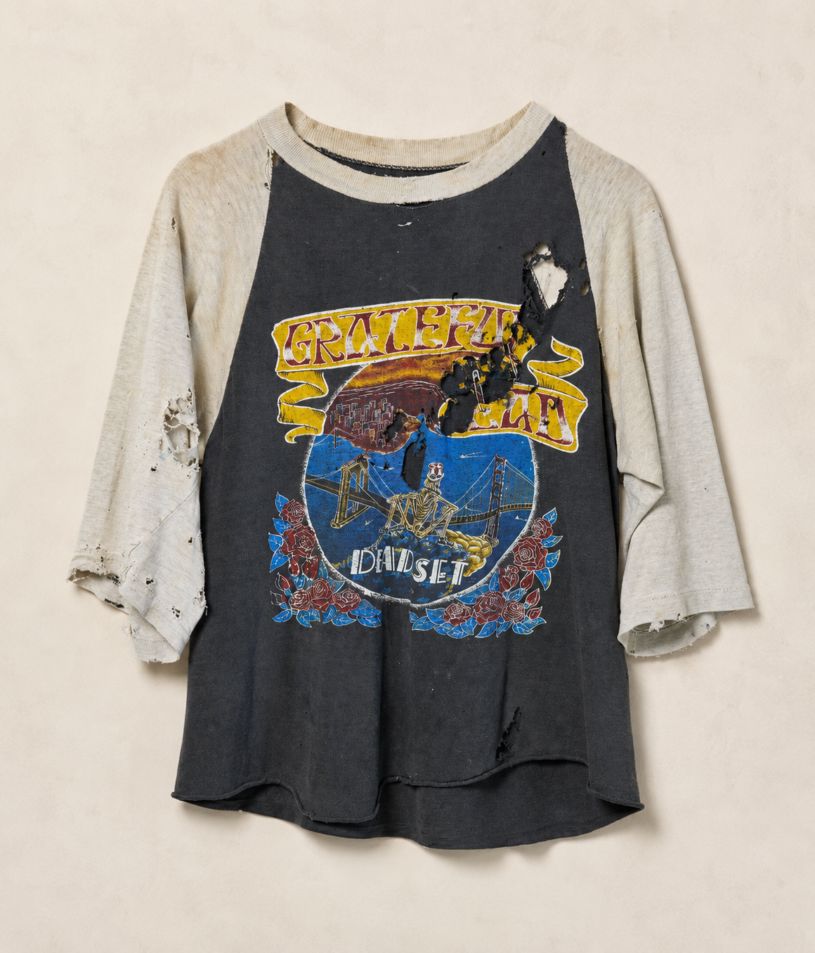 Vintage 1970s Grateful Dead - deadset 3/4 thrashed