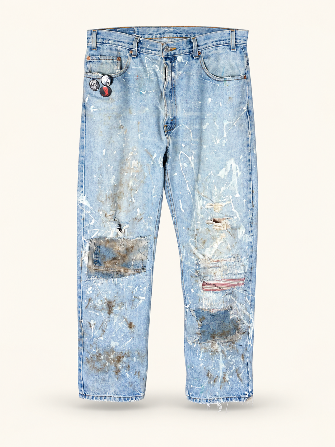 Vintage Levi 501 scabbed destroyed