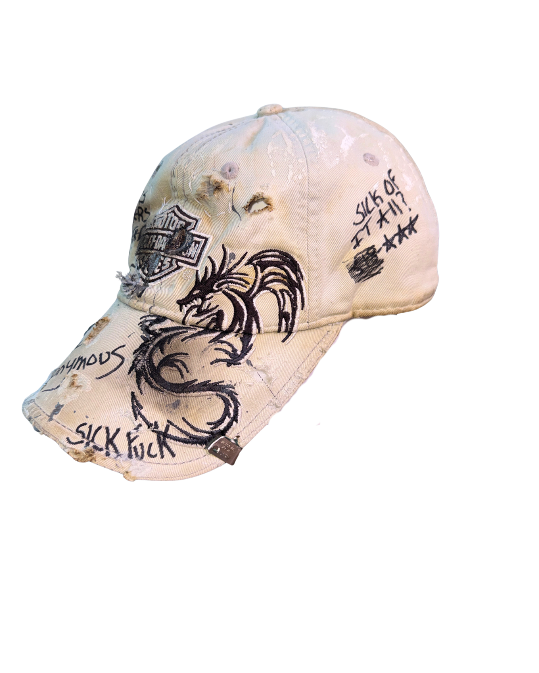 Vintage Harley Davidson destroyed hat