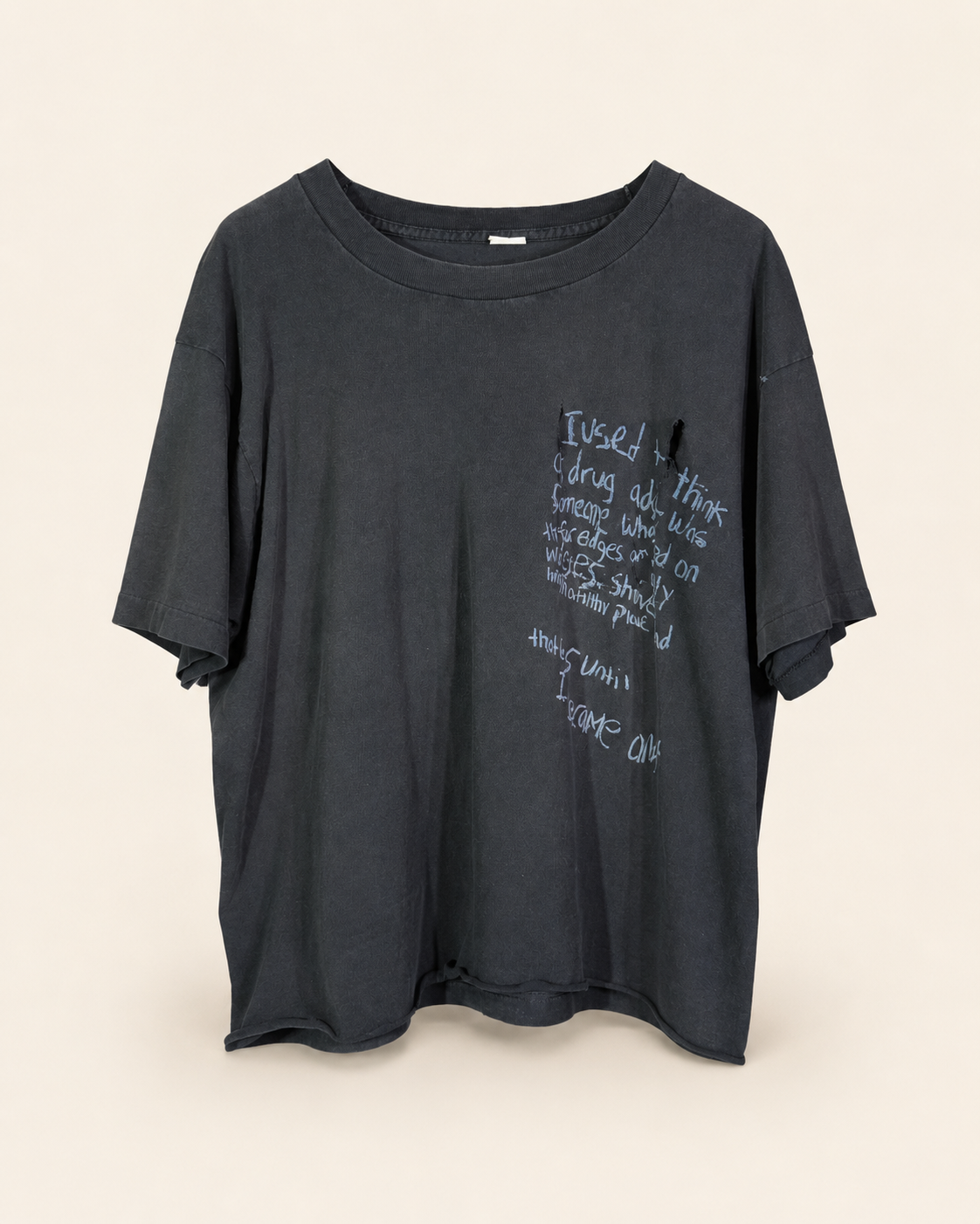 Vintage Blank uniform tee ghost pocket hand written