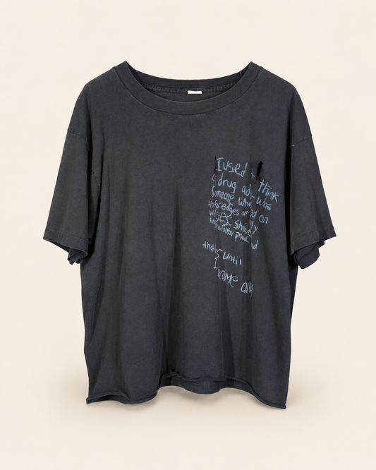 Vintage Blank uniform tee ghost pocket hand written