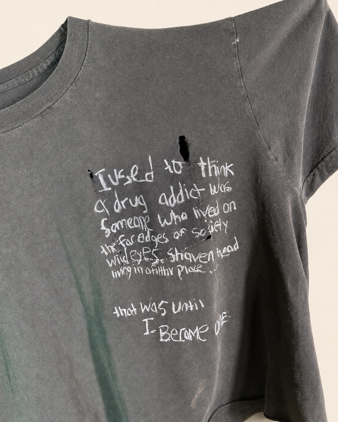 Vintage Blank uniform tee ghost pocket hand written