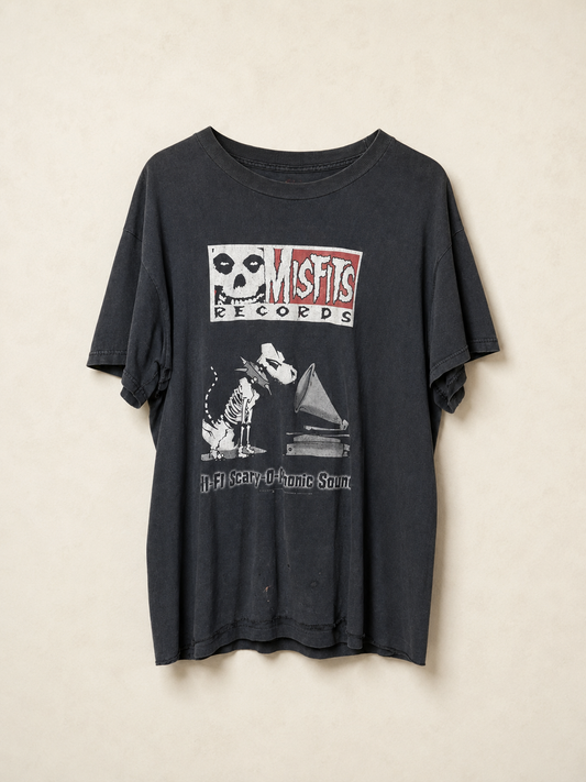 Vintage Misfits records faded tee
