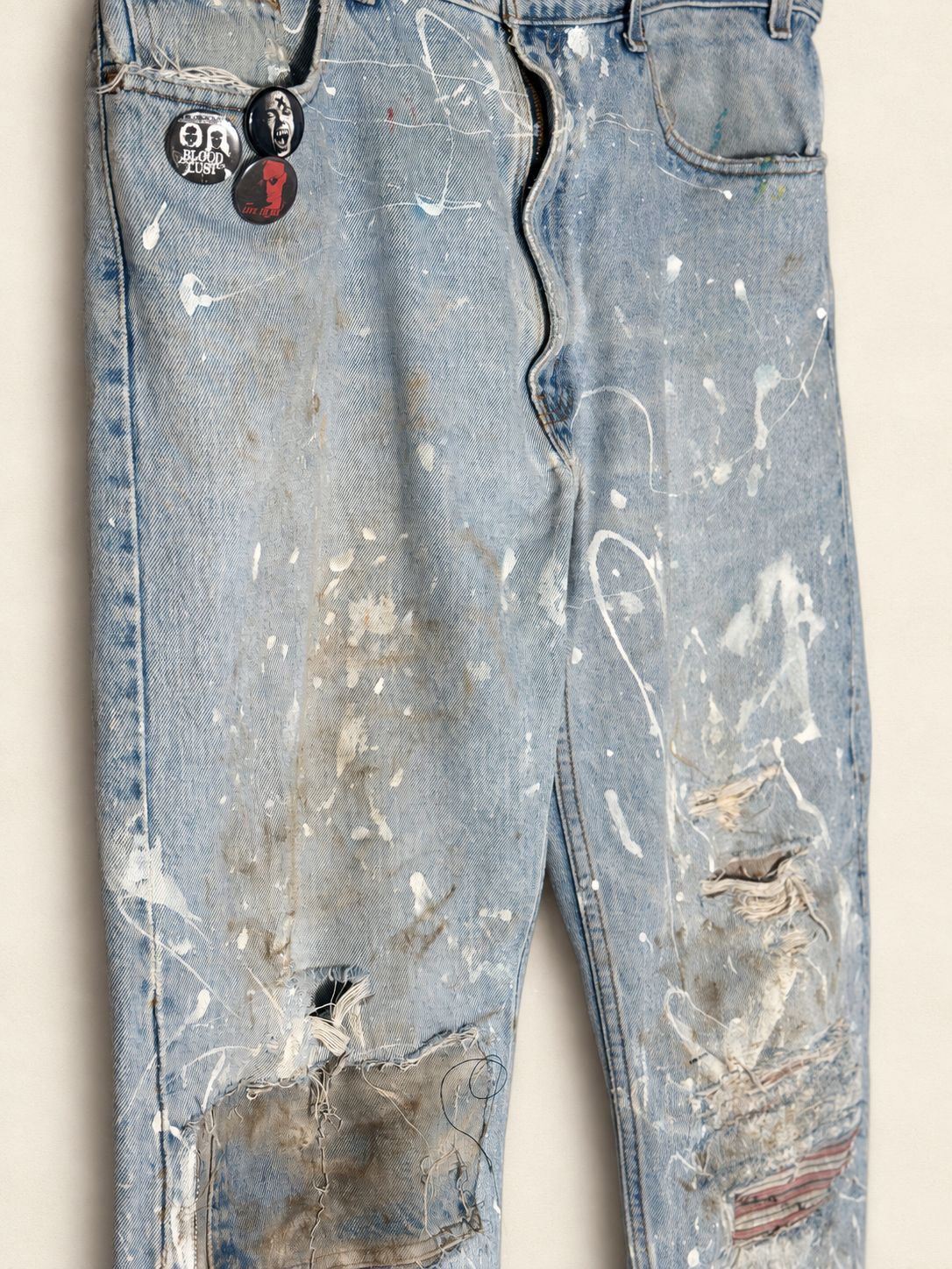 Vintage Levi 501 scabbed destroyed