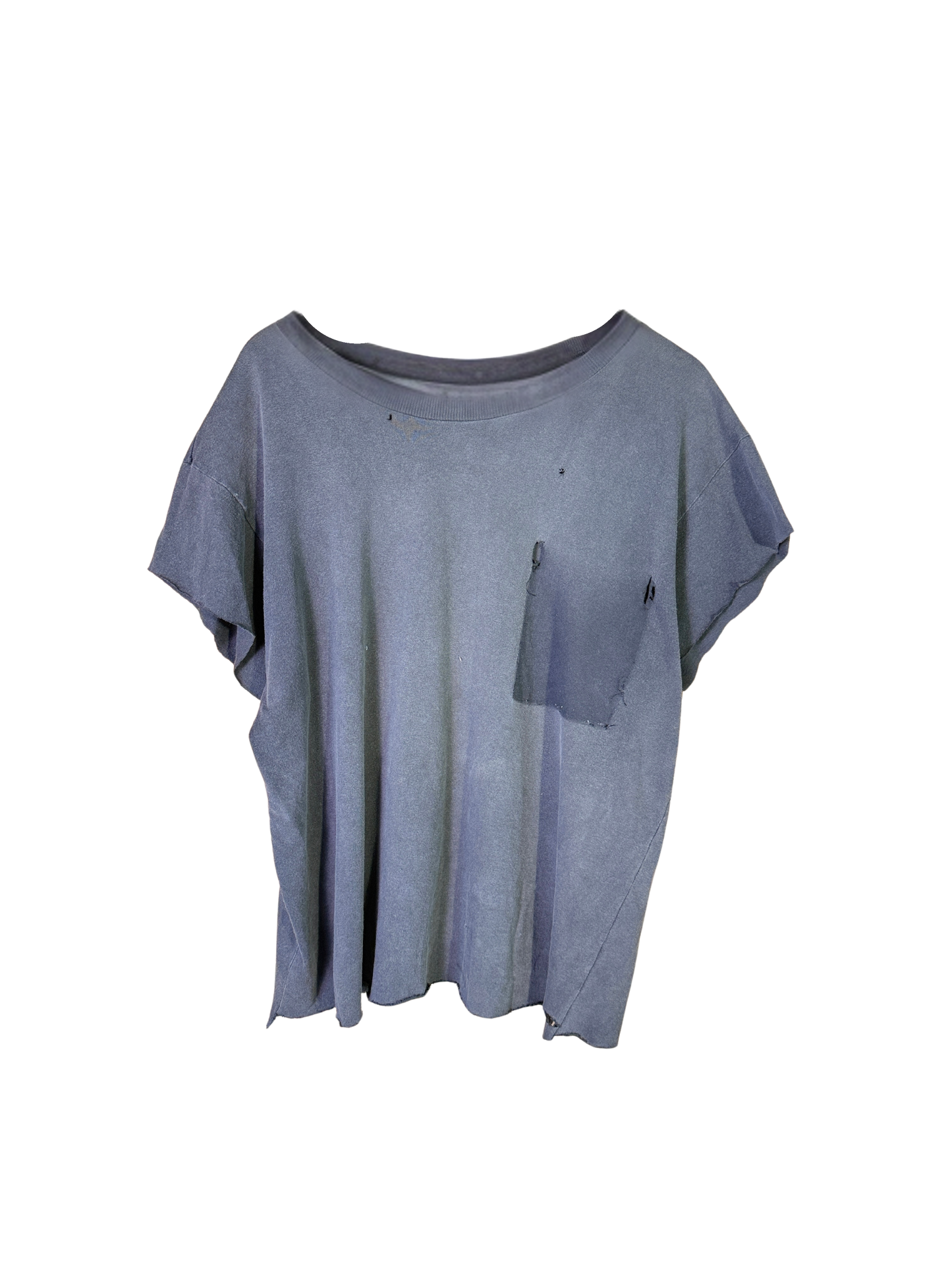 vintage ghost pocket uniform faded black tee