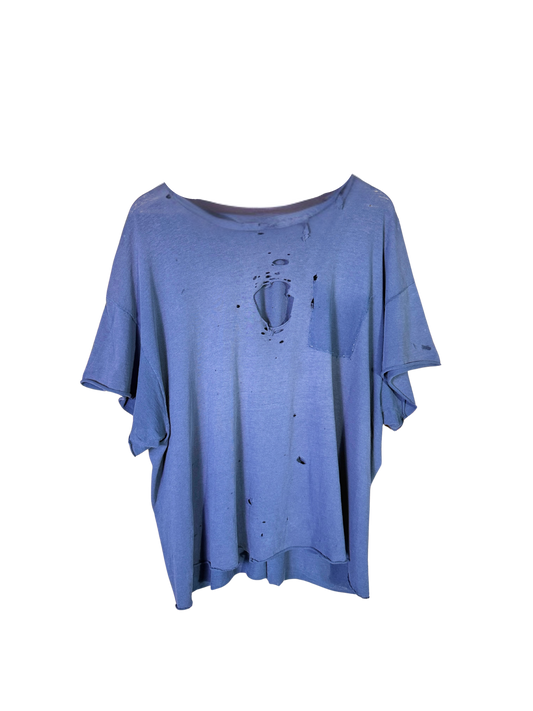 vintage ghost pocket navy uniform tee
