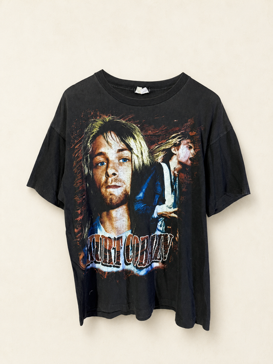 Vintage 90s Kurt Cobain Europe memorial tee