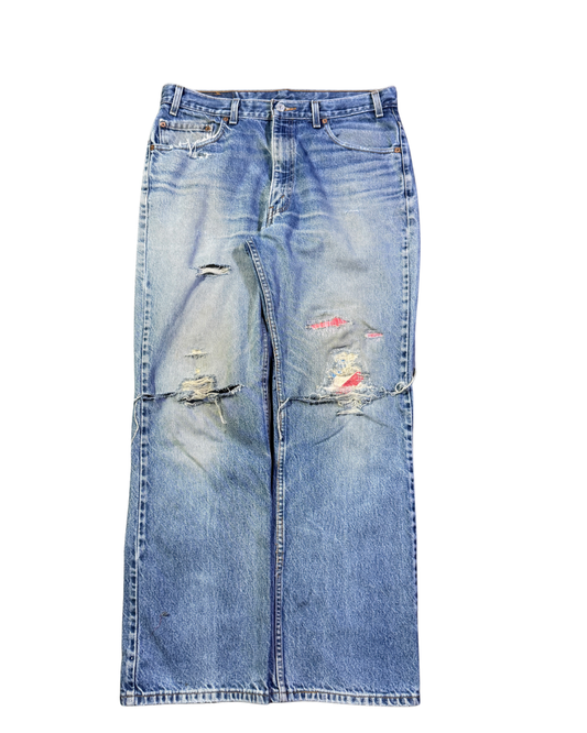 Vintage Levi 517 orange tab scabbed