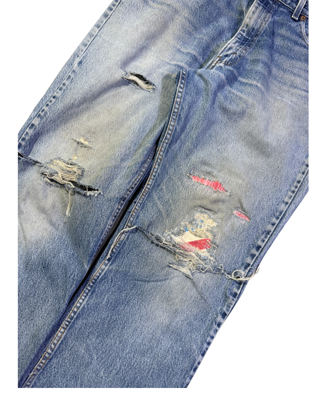 Vintage Levi 517 orange tab scabbed