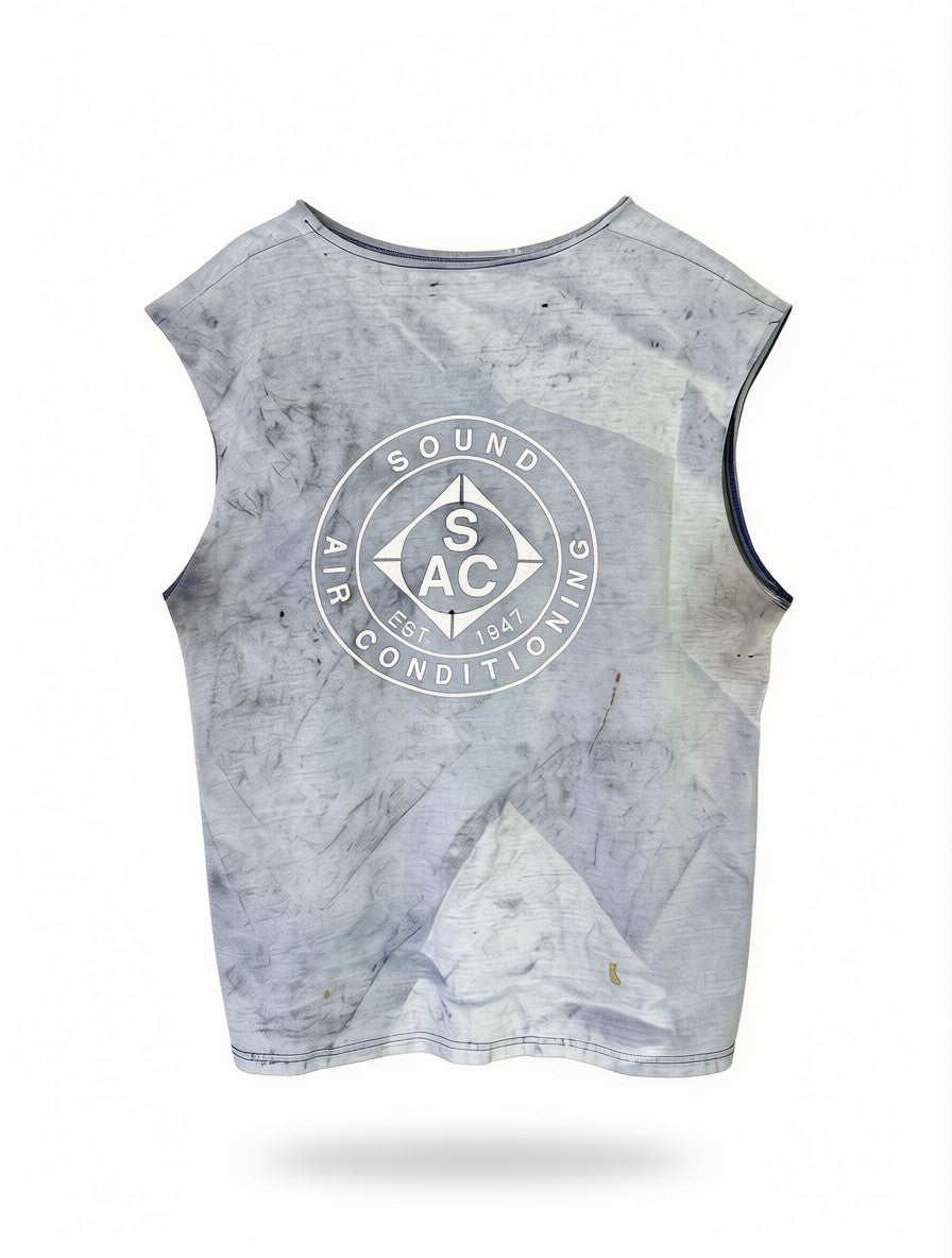 Vintage ghost pocket faded blue cutoff