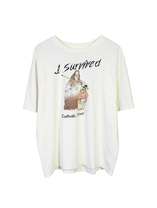 Vintage I survived Catholic school tee